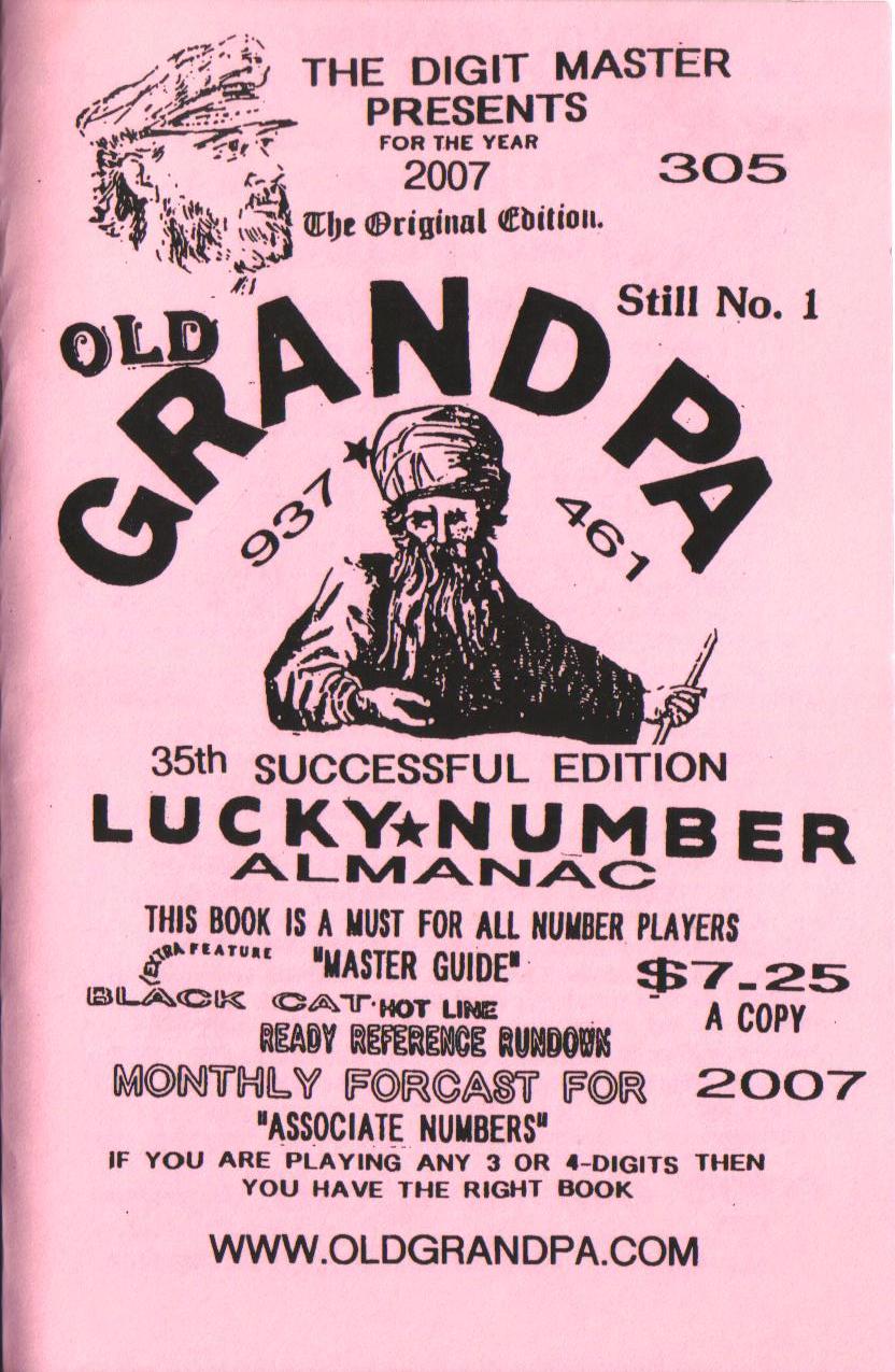 2018 Old Grandpa Lucky Number Almanac